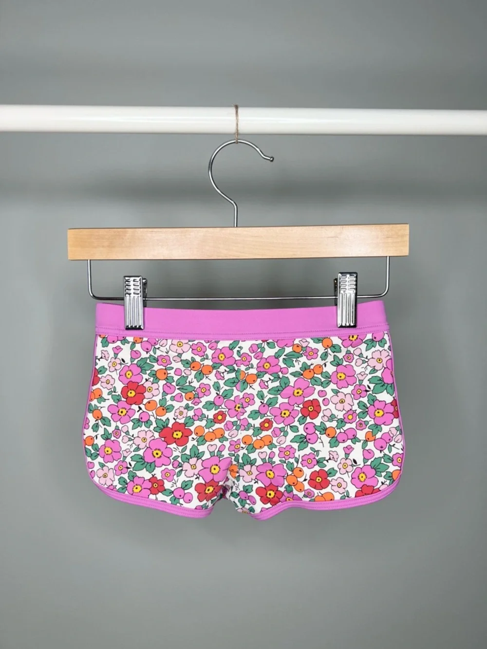 Mini Boden - Sunsafe Patterned Rash Vest and Swim Shorts - Apple Blossom Floral - Picture 5 of 7